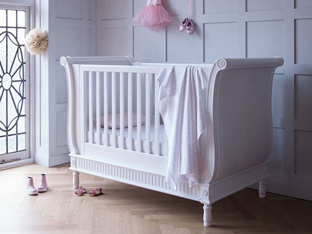 Bambizi Belle Luxury Sleigh Cot Bed Harlison Luxe Baby