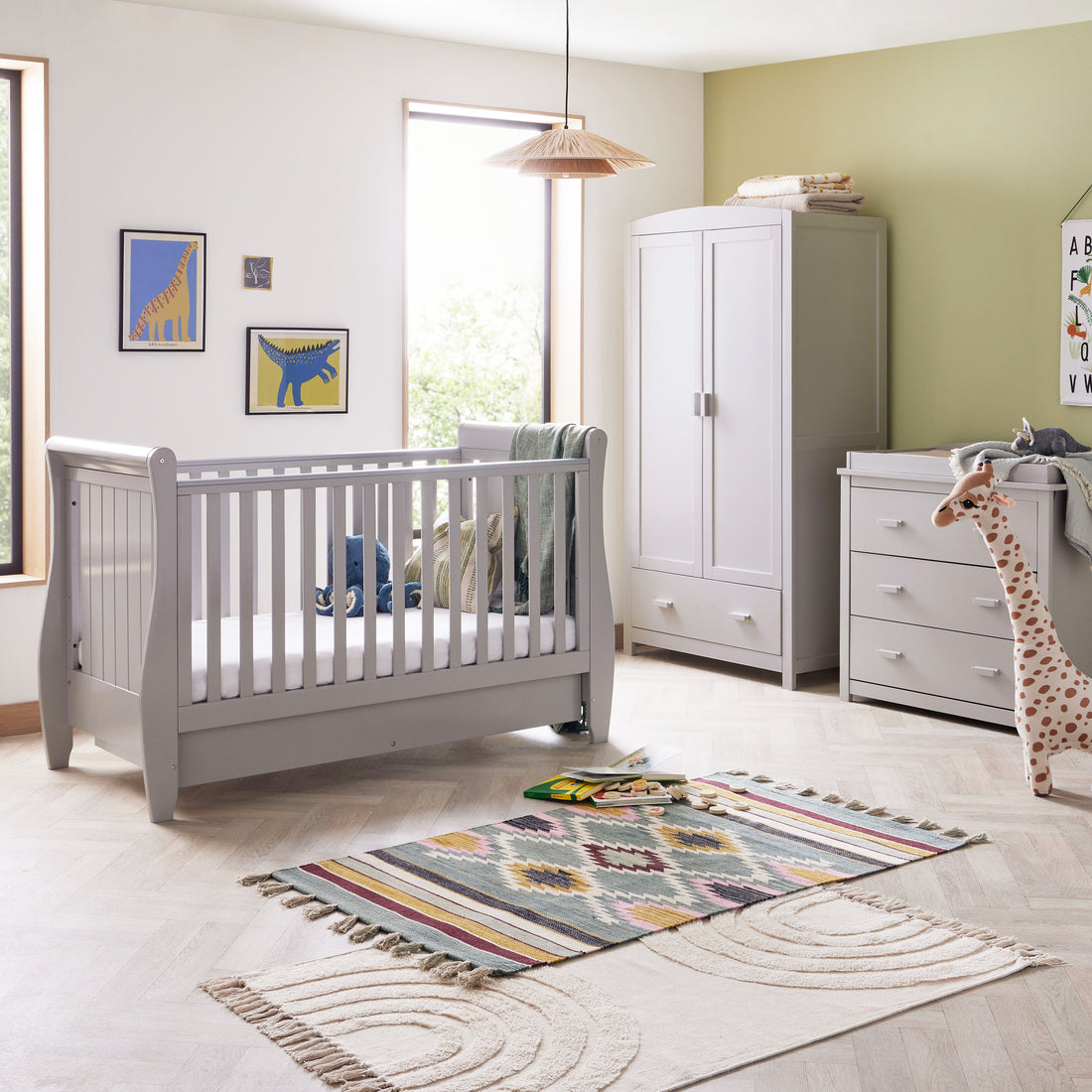 Stylish Light Grey Nursery Furniture for Your Little One's Nursery