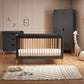 Obaby Maya Scandi 3 Piece Nursery Room Furniture Set Slate & Natural