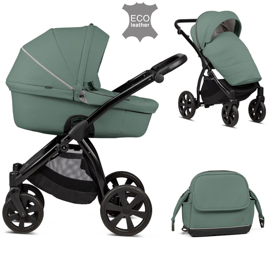 Noordi Fjordi Leather 2 in 1 Pushchair Pram Travel System