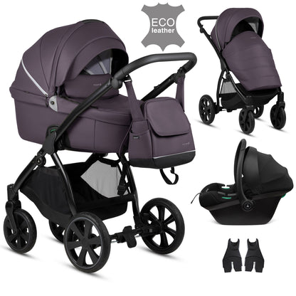 Noordi Fjordi Leather Terra Travel System - Plum