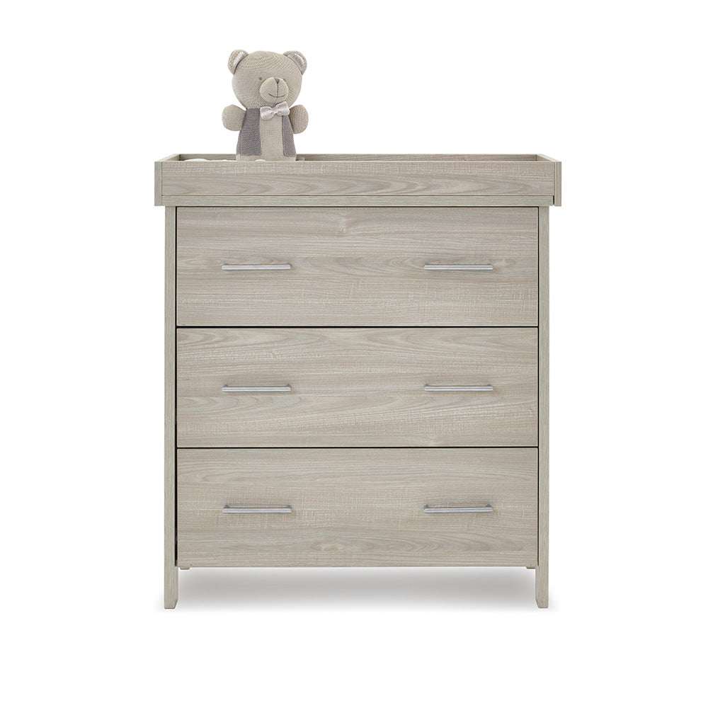 Obaby Nika Mini 3 Piece Nursery Room Furniture Set - Grey Wash