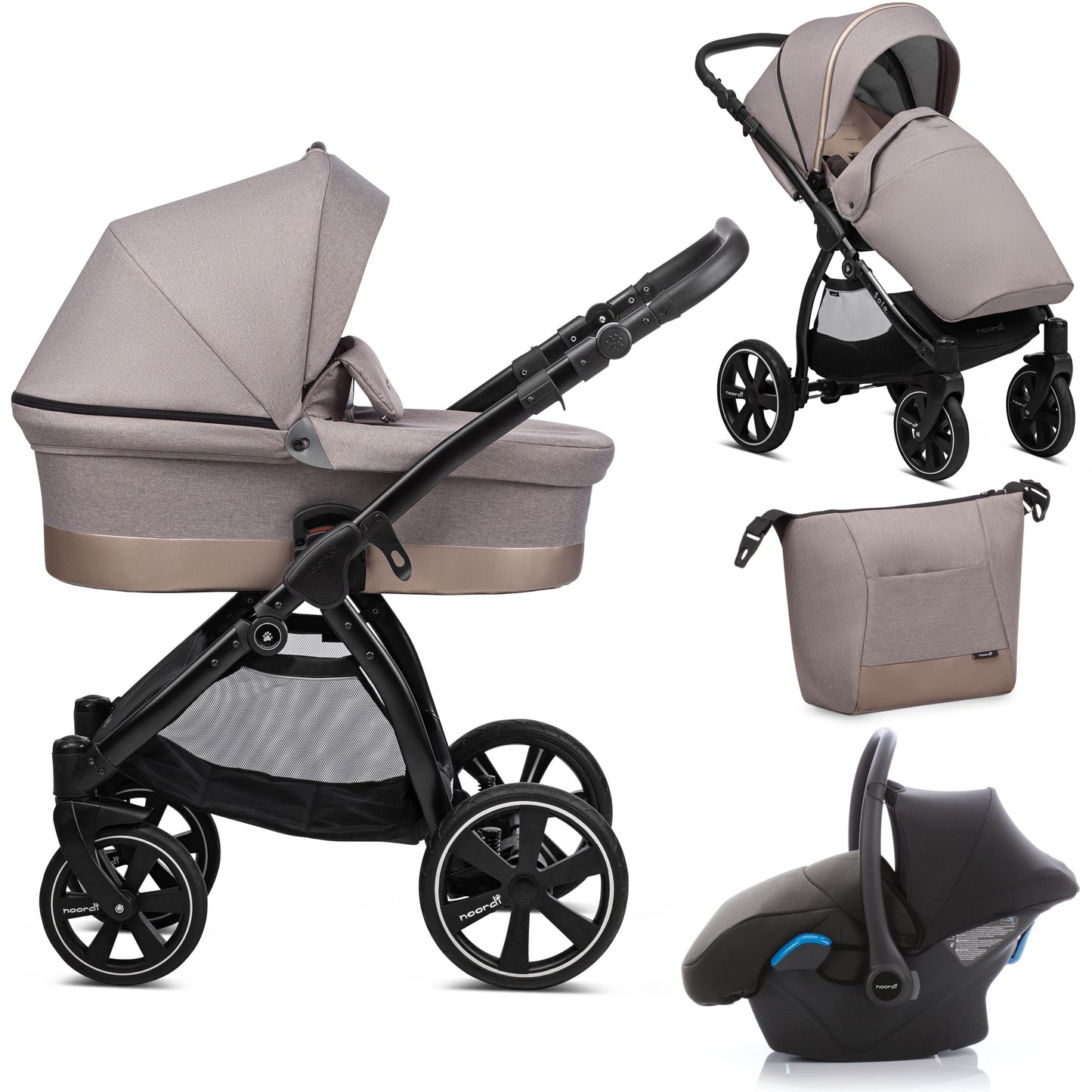 Noordi Sole Go 3 in 1 Pushchair Pram Travel System