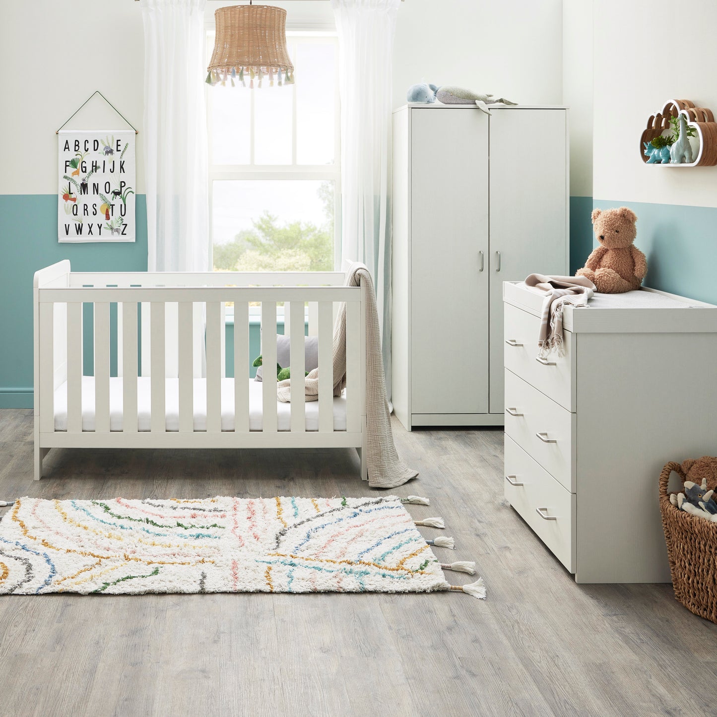 Babymore Caro 3 Piece Nursery Room Furniture Set