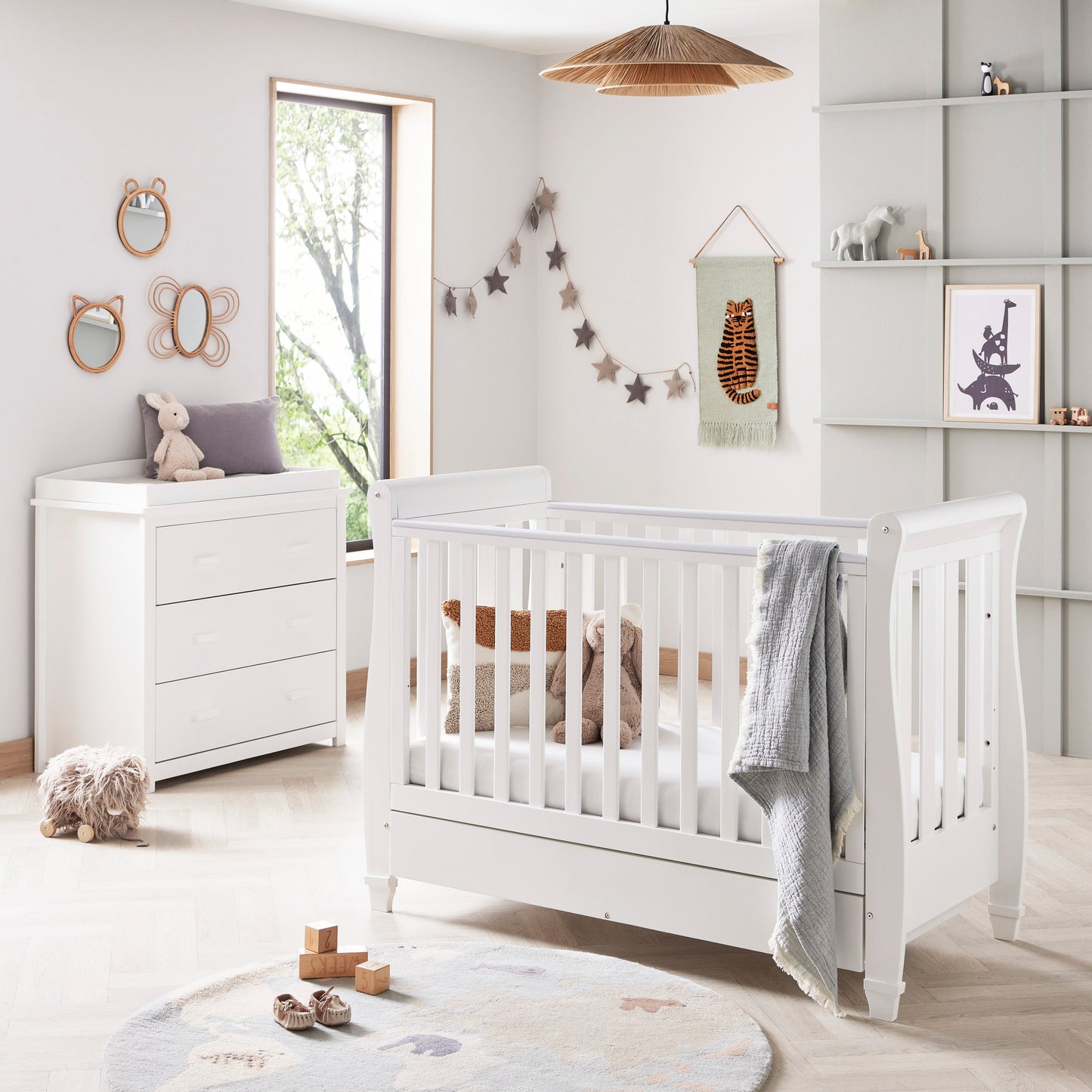 Babymore Eva 2 Piece Nursery Room Furniture Set