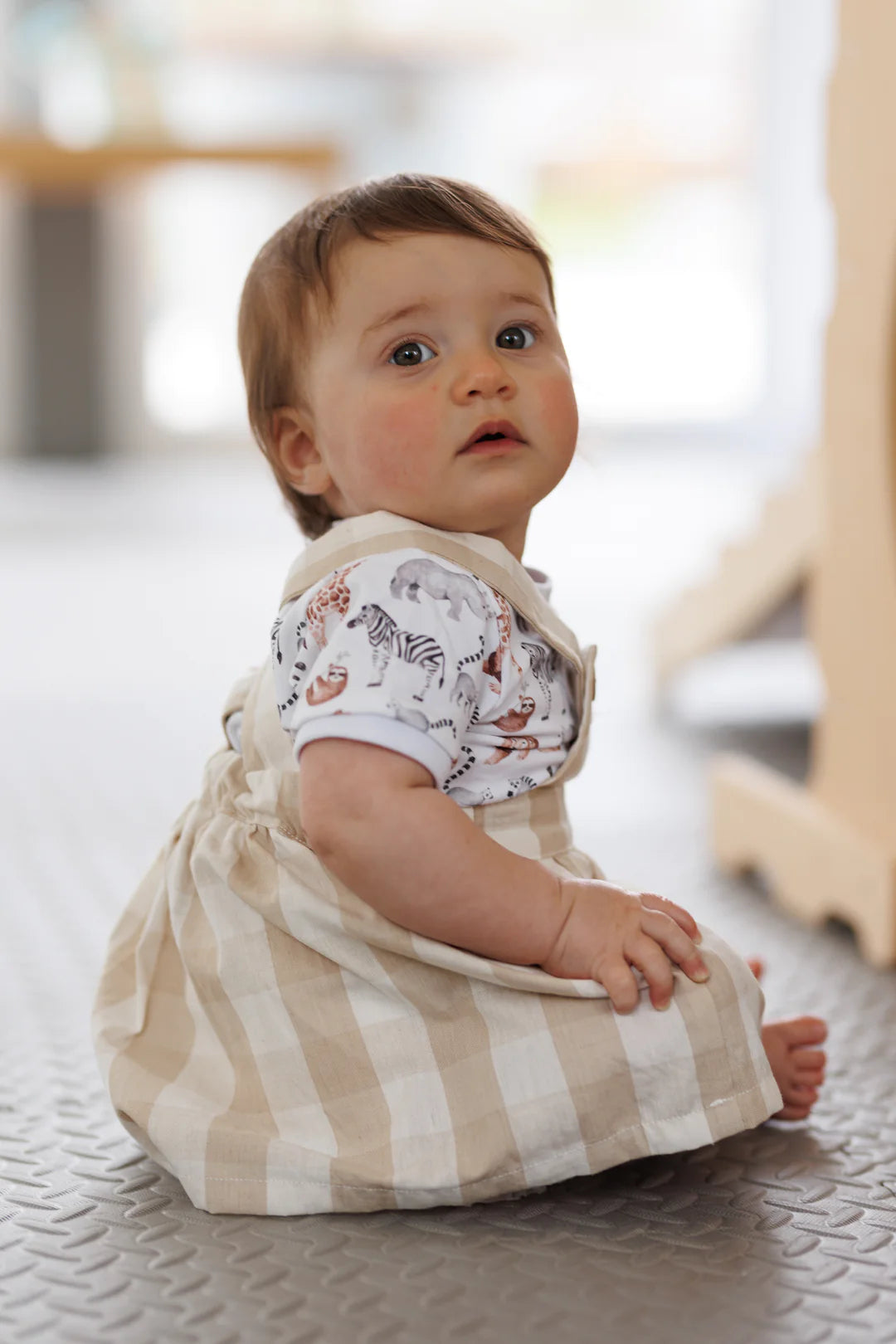 Wonder & Wren Gingham Pinafore Handmade Dress