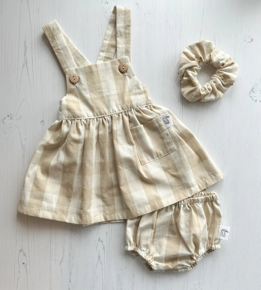 Wonder & Wren Gingham Pinafore Handmade Dress