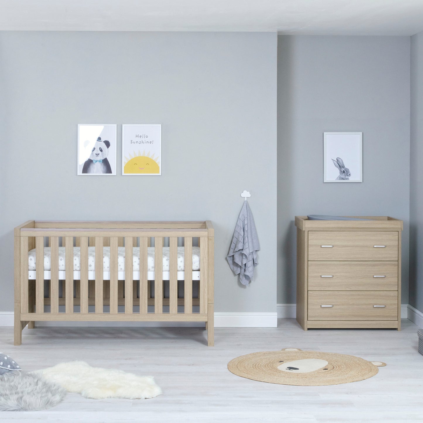 Babymore Luno 2 Piece Nursery Room Furniture Set