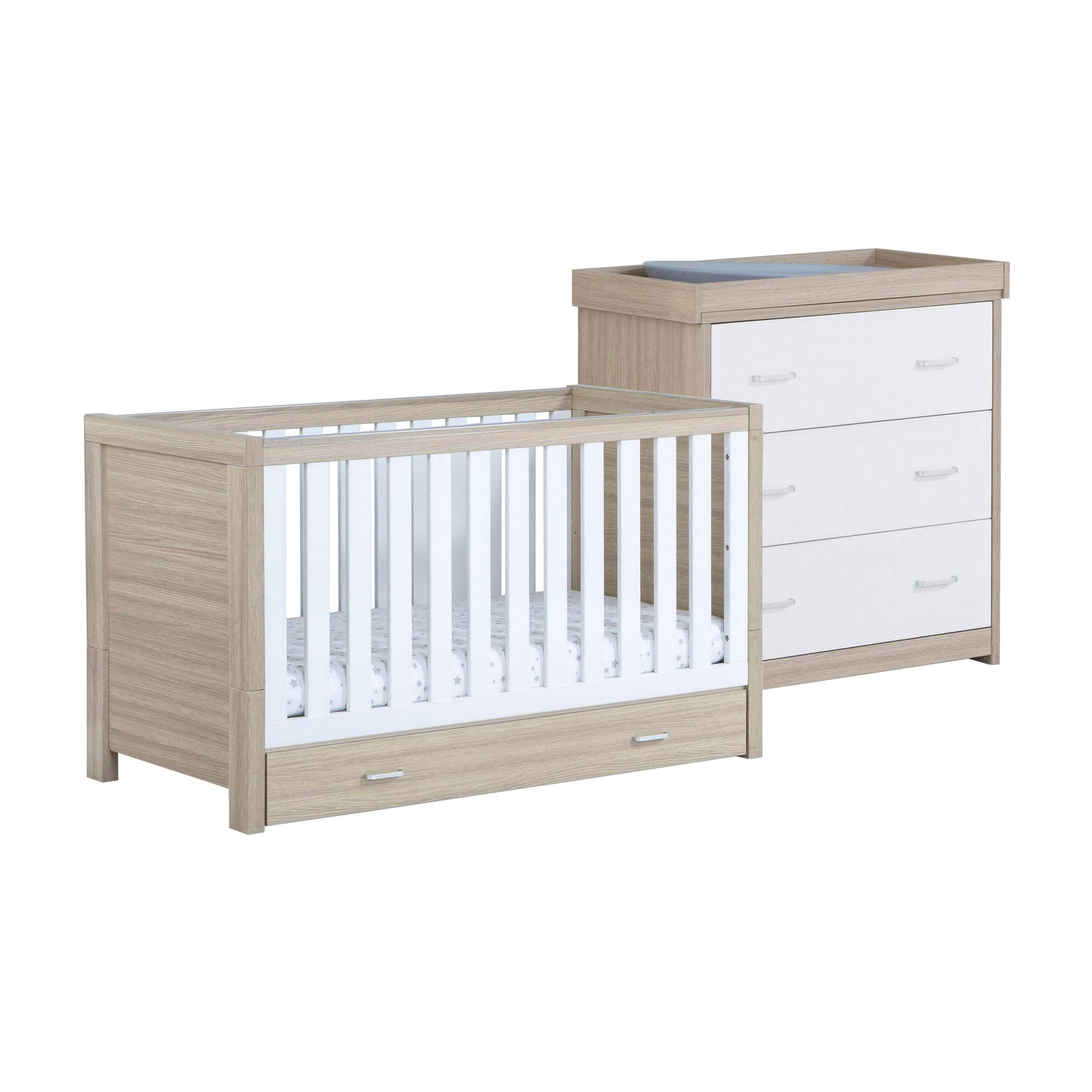 Babymore Luno 2 Piece Nursery Room Furniture Set