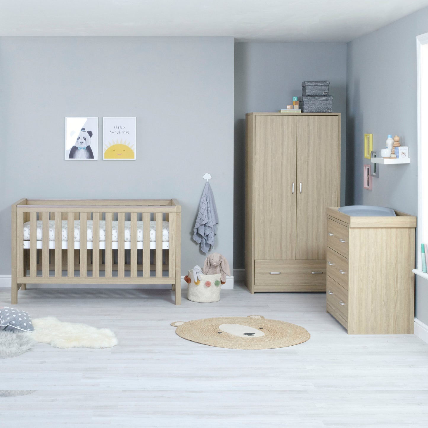 Babymore Luno 3 Piece Nursery Room Furniture Set