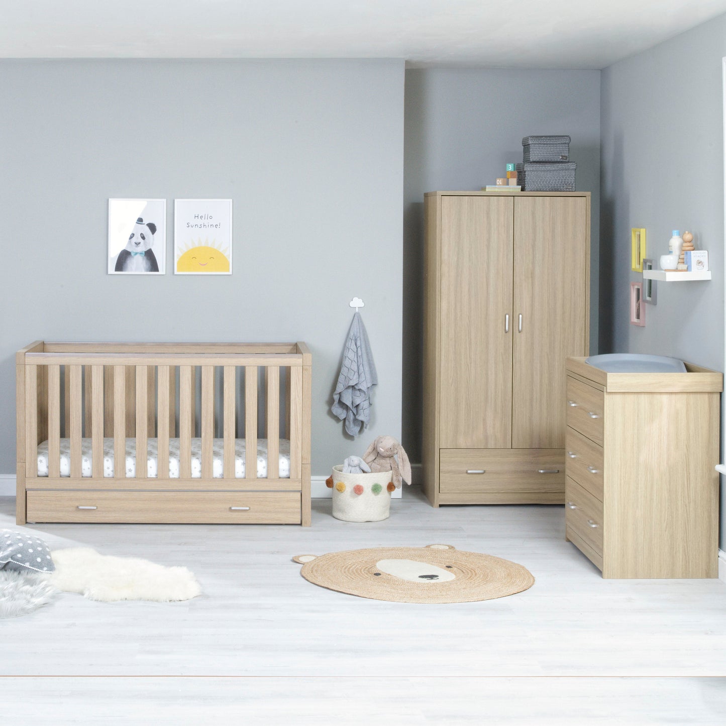 Babymore Luno 3 Piece Nursery Room Furniture Set