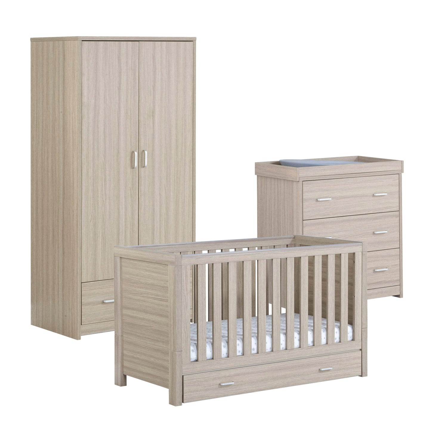 Babymore Luno 3 Piece Nursery Room Furniture Set