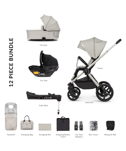 Venicci Upline Pram Pushchair Travel System Moonstone