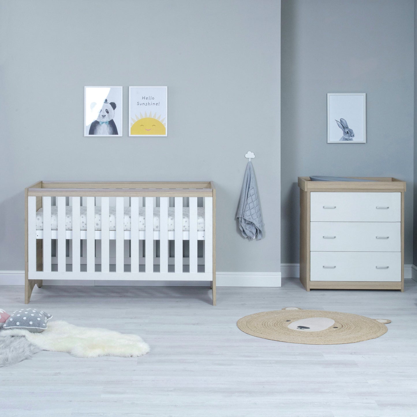 Babymore Veni 2 Piece Nursery Room Furniture Set