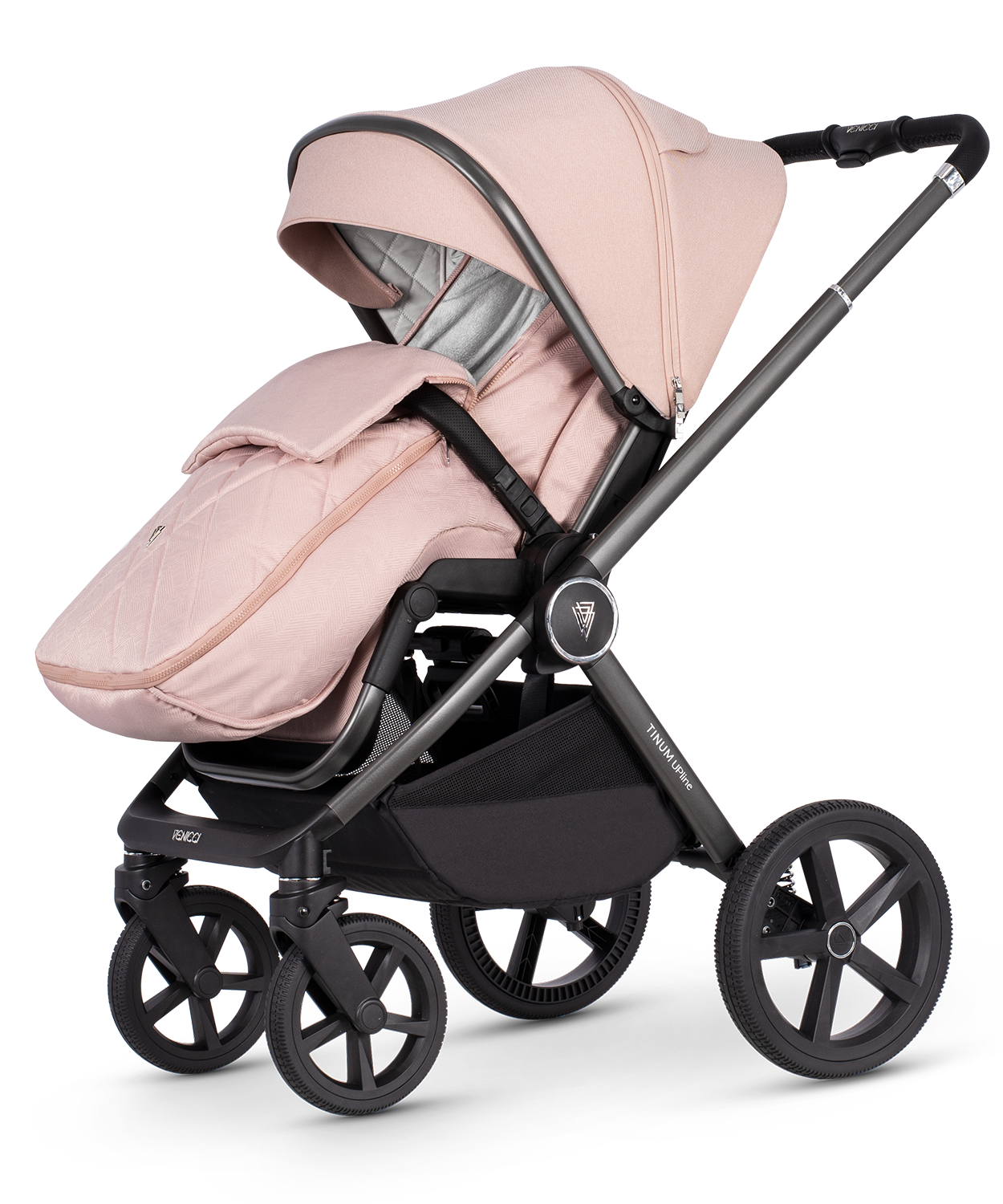 Venicci Upline Pram Pushchair Travel System Misty Rose