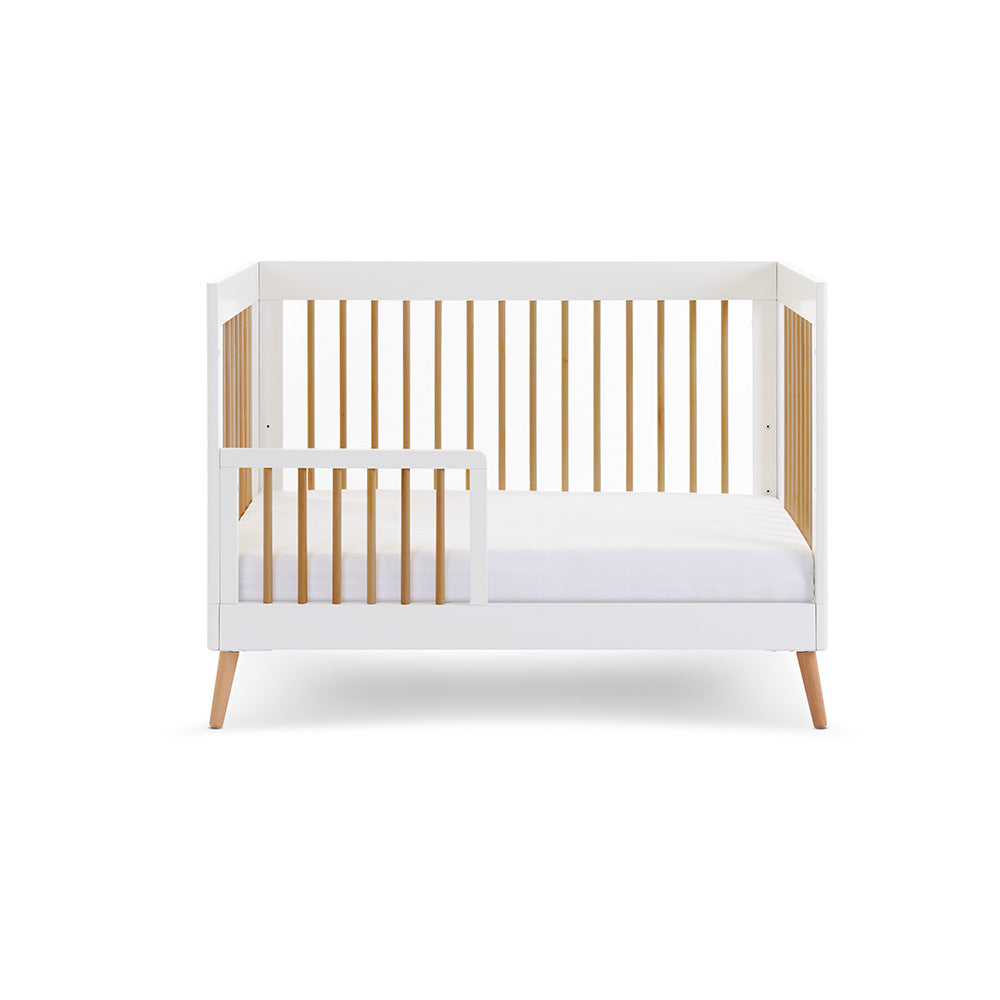 Obaby Maya Mini Scandi Cot Bed White & Natural