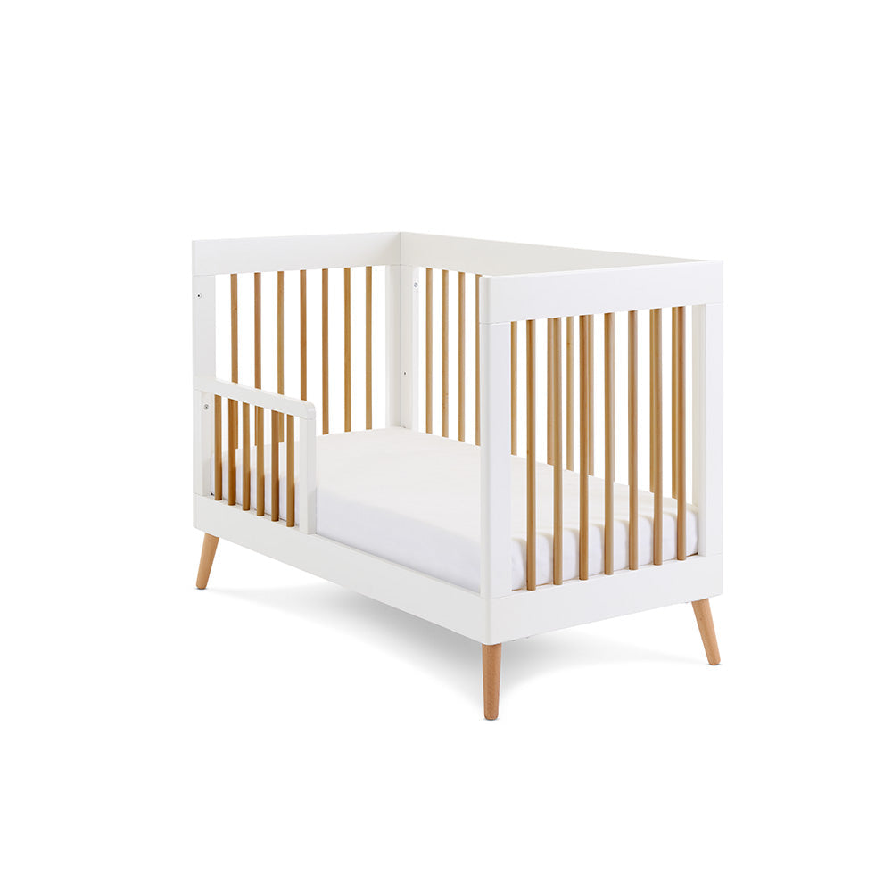 Obaby Maya Mini Scandi Cot Bed White & Natural