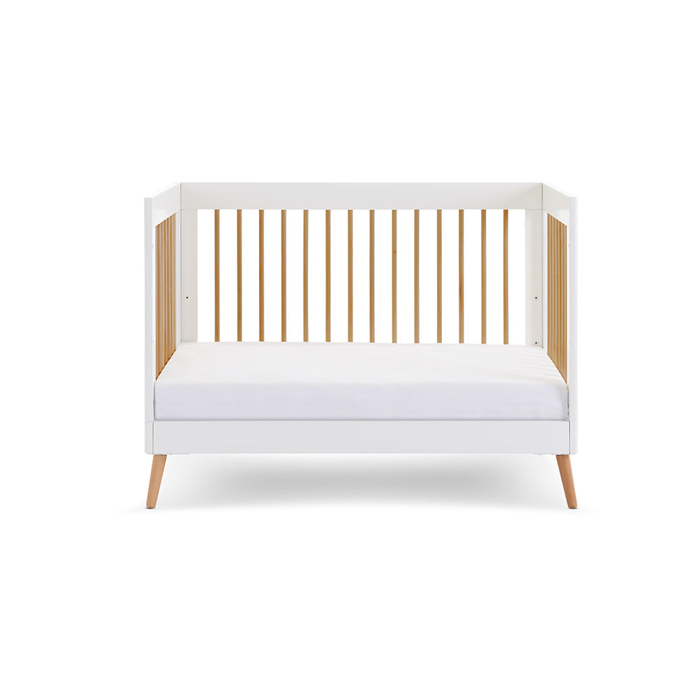 Obaby Maya Mini Scandi Cot Bed White & Natural