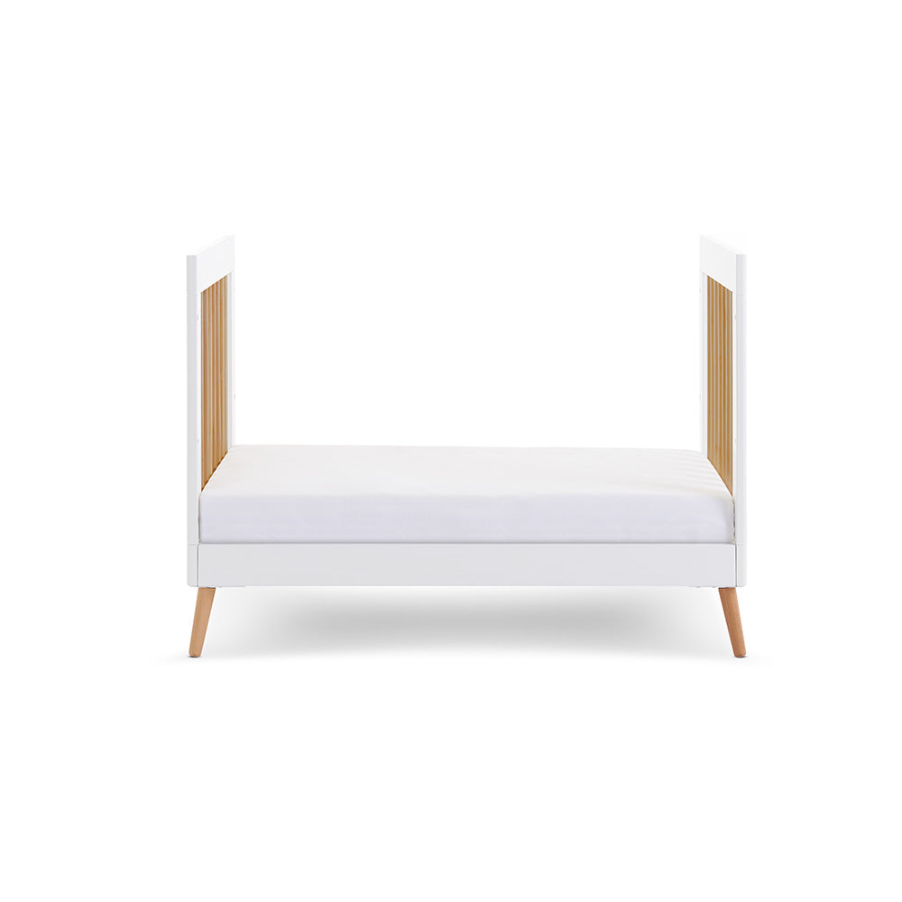 Obaby Maya Mini Scandi Cot Bed White & Natural