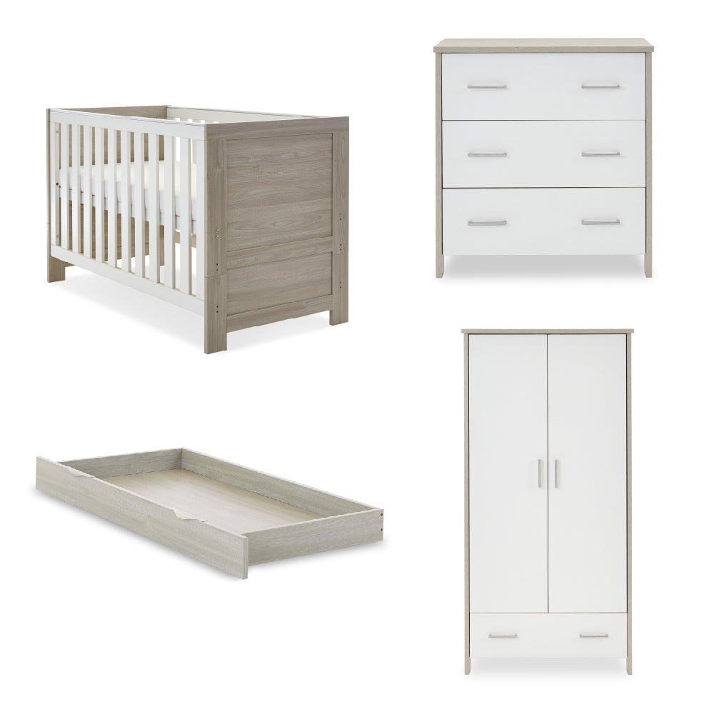 Obaby Nika 3 Piece Nursery Room Furniture Set & Underdrawer