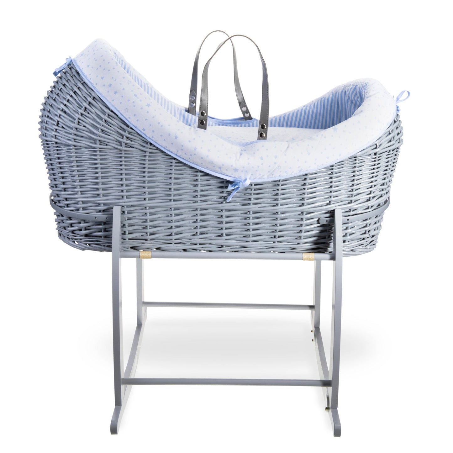 Clair De Lune Stars & Stripes Grey Wrapover Noah Pod Moses Basket