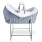 Clair De Lune Stars & Stripes Grey Wrapover Noah Pod Moses Basket