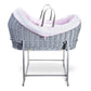 Clair De Lune Stars & Stripes Grey Wrapover Noah Pod Moses Basket