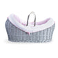 Clair De Lune Stars & Stripes Grey Wrapover Noah Pod Moses Basket