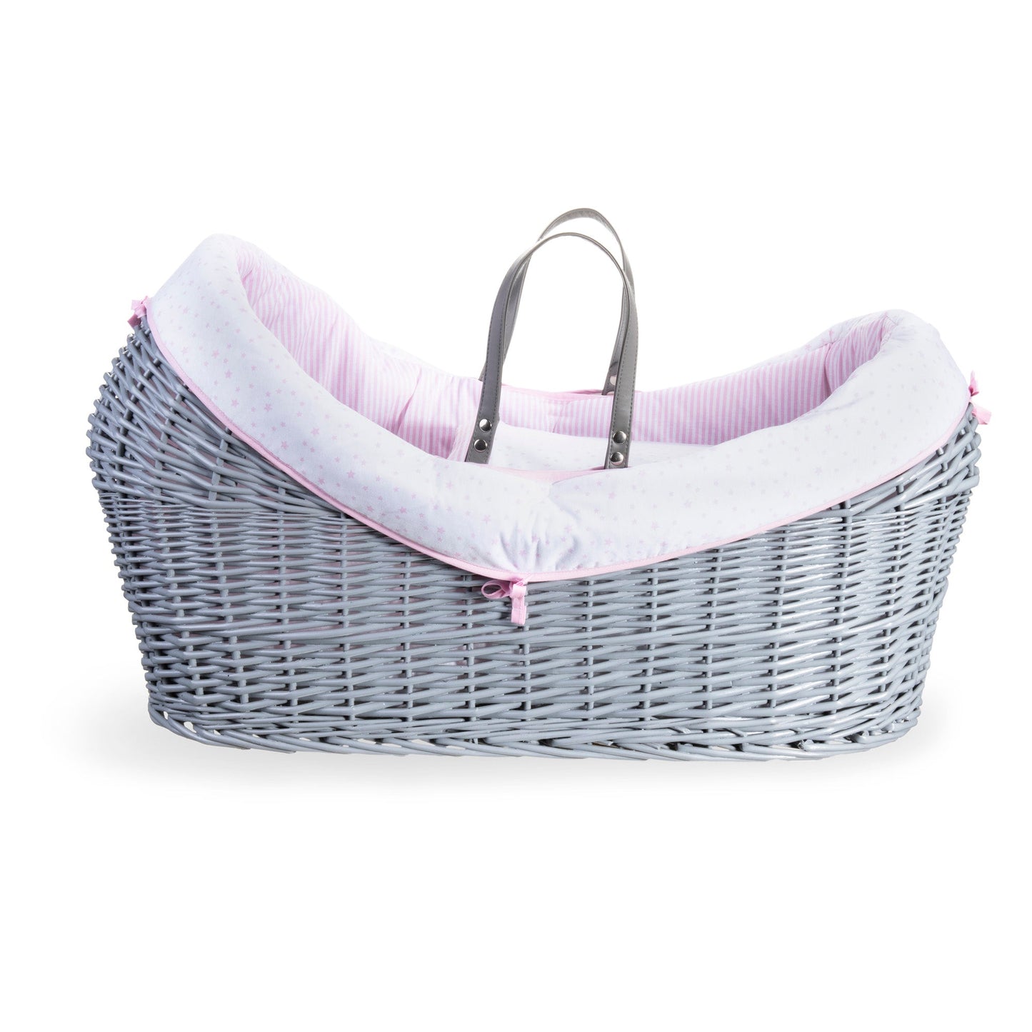 Clair De Lune Stars & Stripes Grey Wrapover Noah Pod Moses Basket