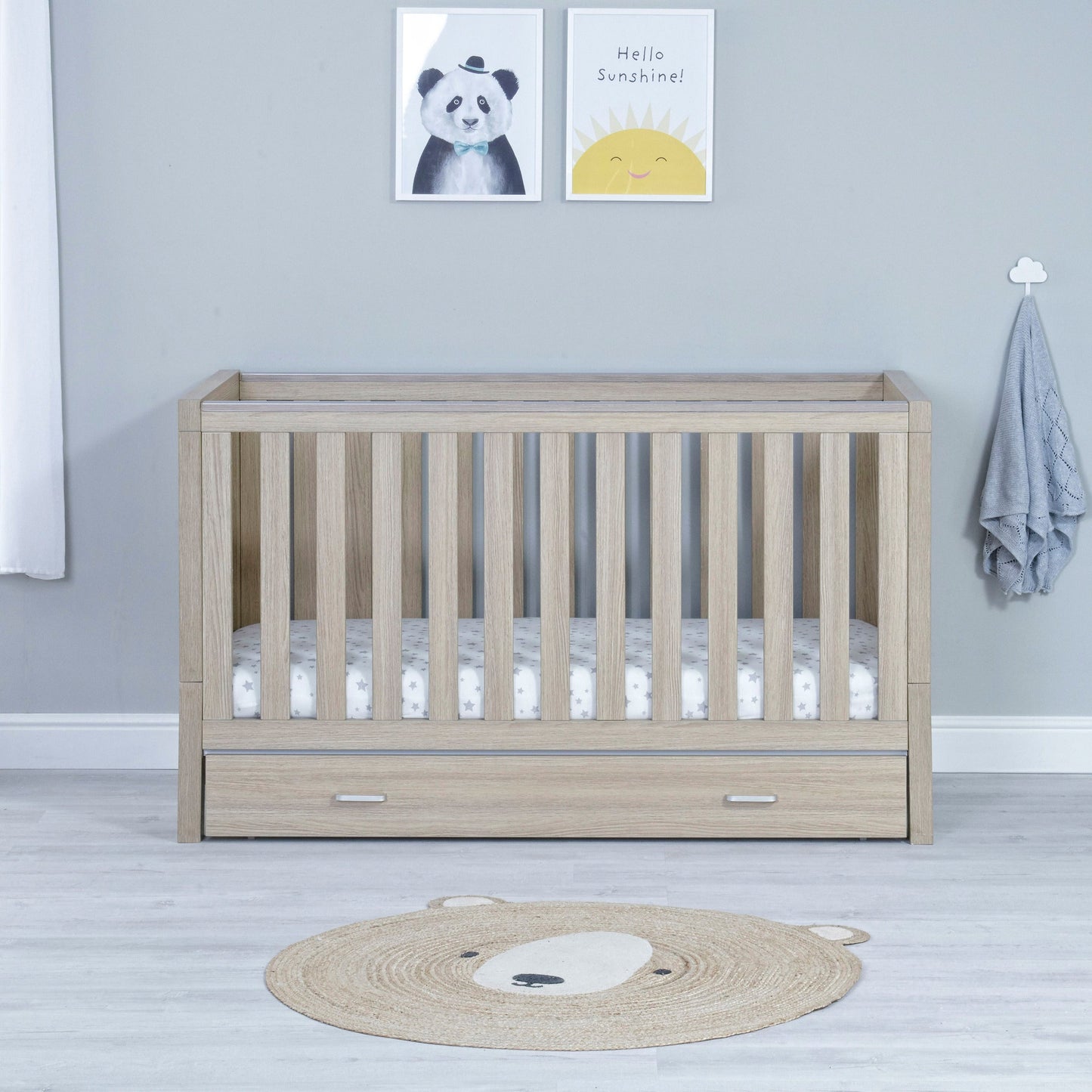 Babymore Luno Cot Bed & Drawer