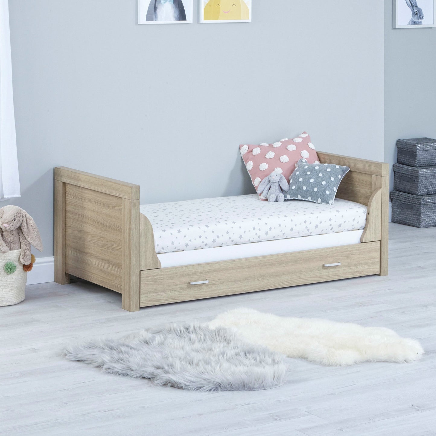 Babymore Luno Cot Bed & Drawer