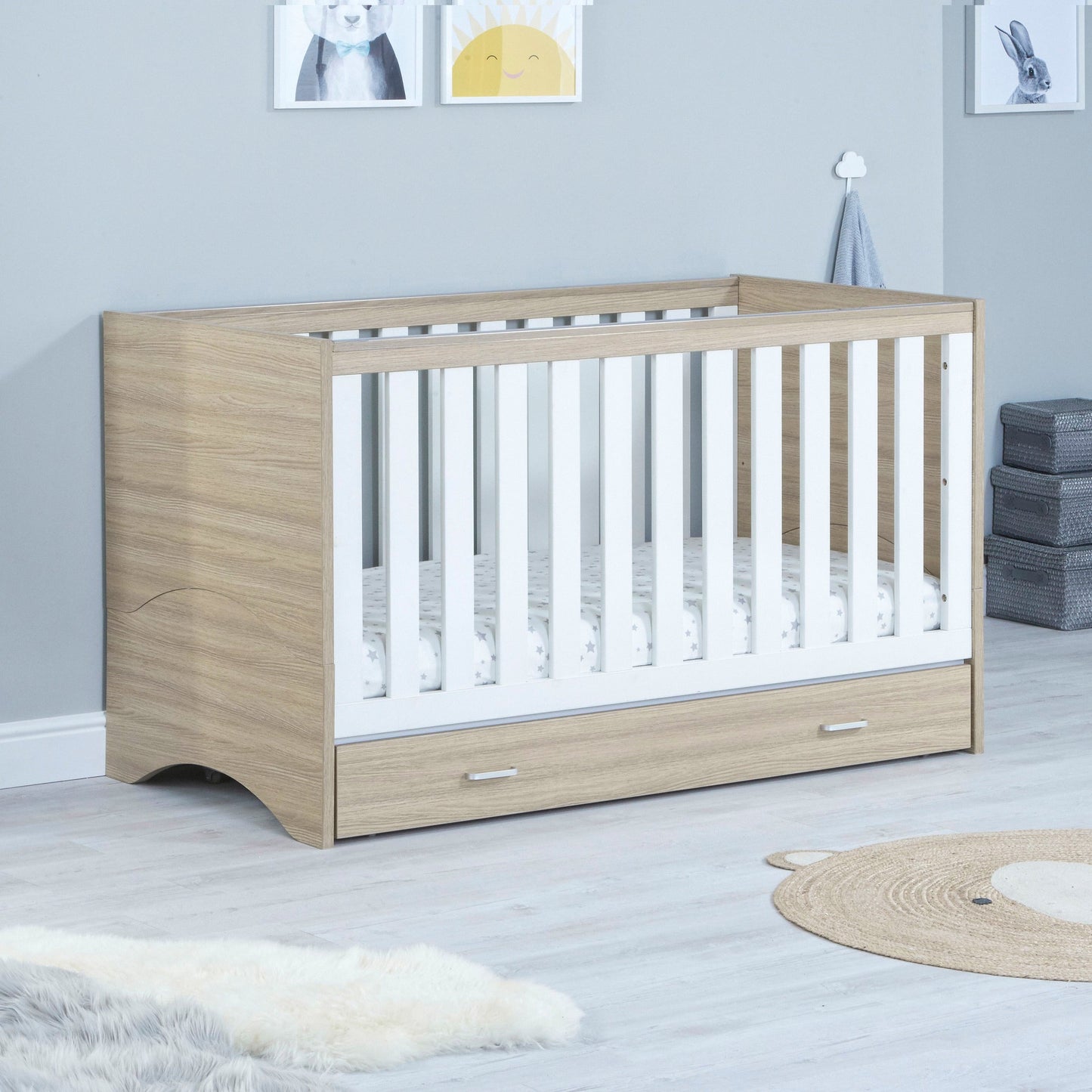 Babymore Veni Cot Bed & Drawer