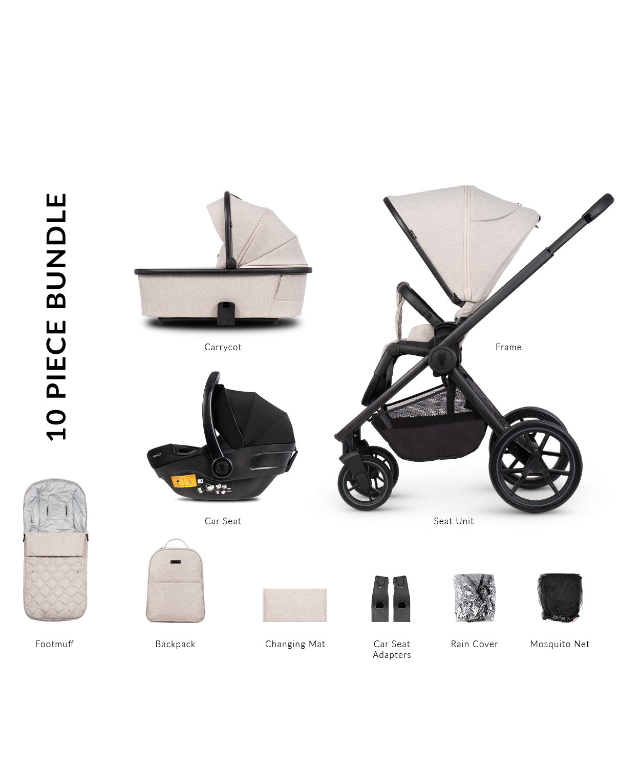 Venicci Tinum Edge Pram Pushchair Travel System Dust