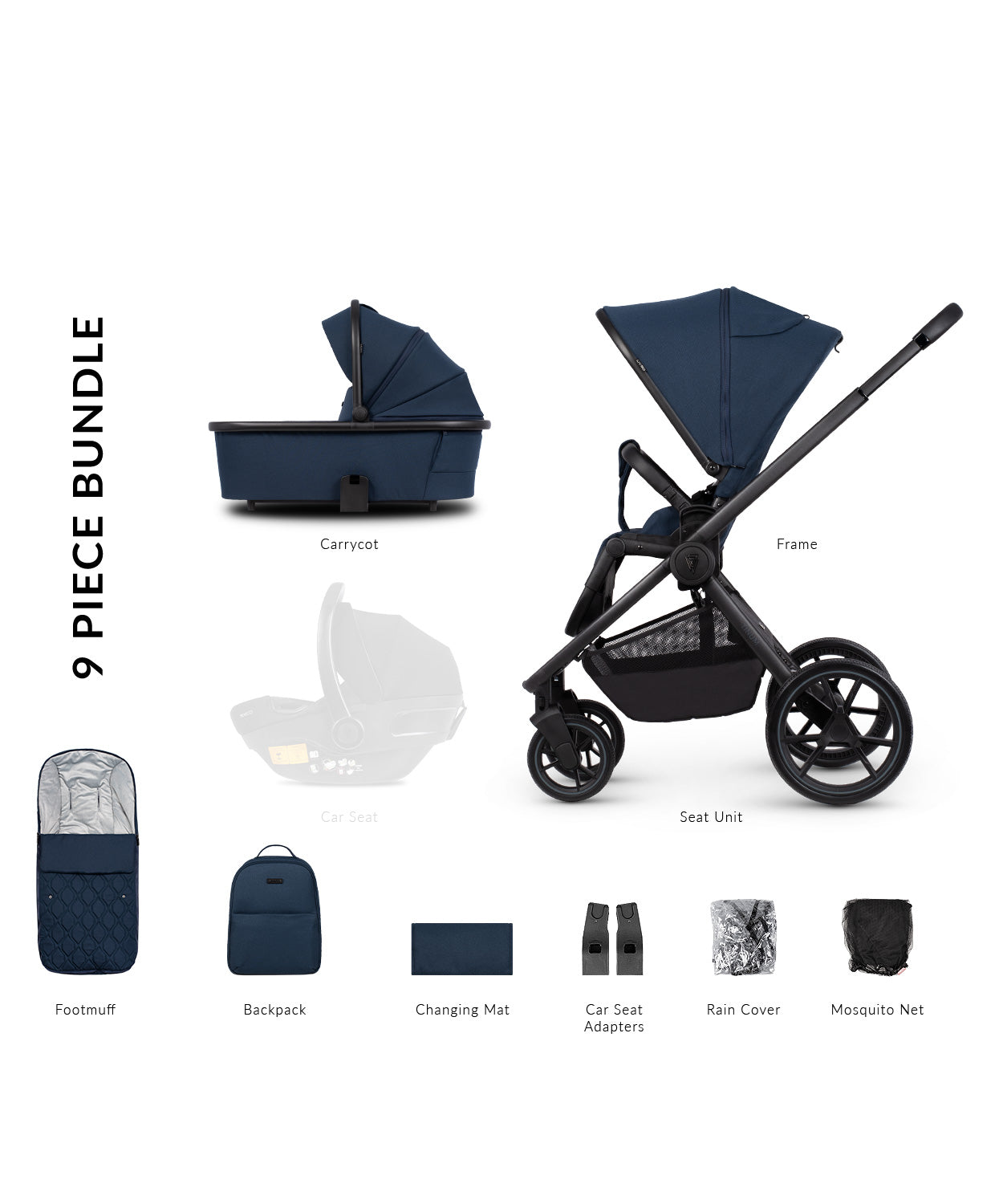 Venicci Tinum Edge Pram Pushchair Travel System Ocean