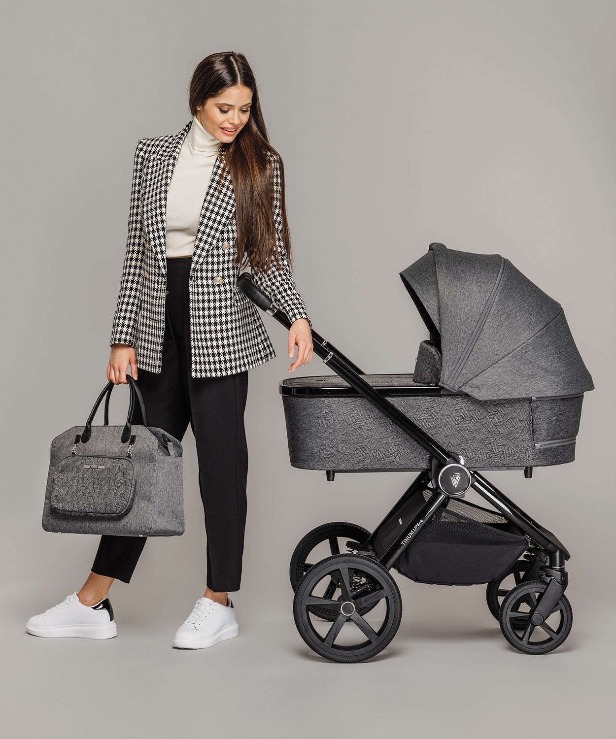 Venicci Upline Pram Pushchair Travel System Slate Grey